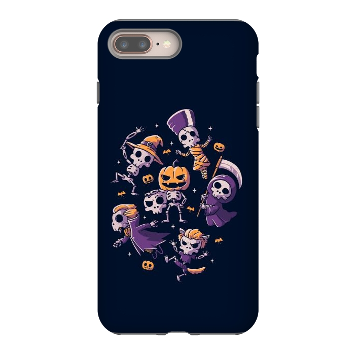 iPhone 8 plus StrongFit Halloween Skulls by eduely