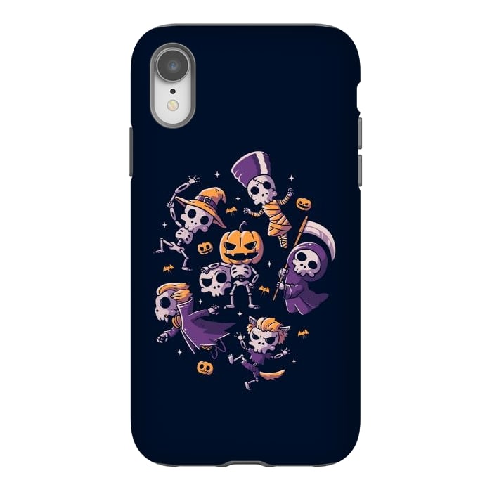 iPhone Xr StrongFit Halloween Skulls by eduely