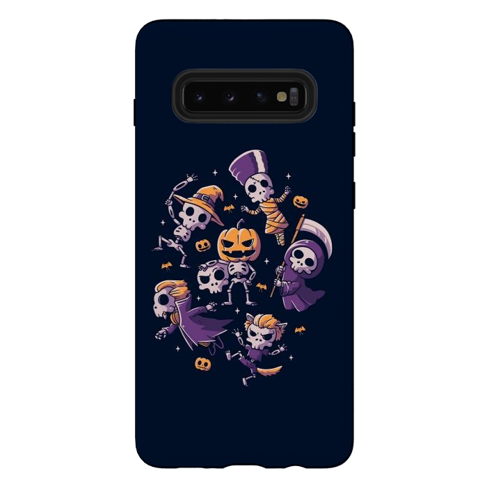 Galaxy S10 plus StrongFit Halloween Skulls by eduely