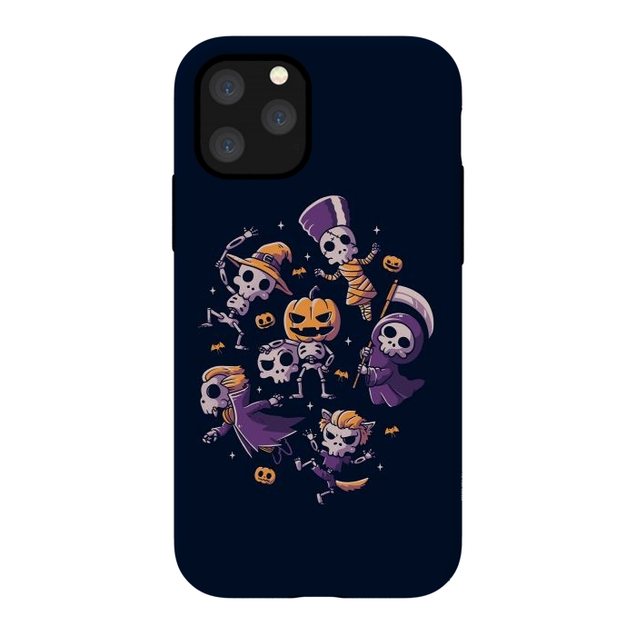 iPhone 11 Pro StrongFit Halloween Skulls by eduely