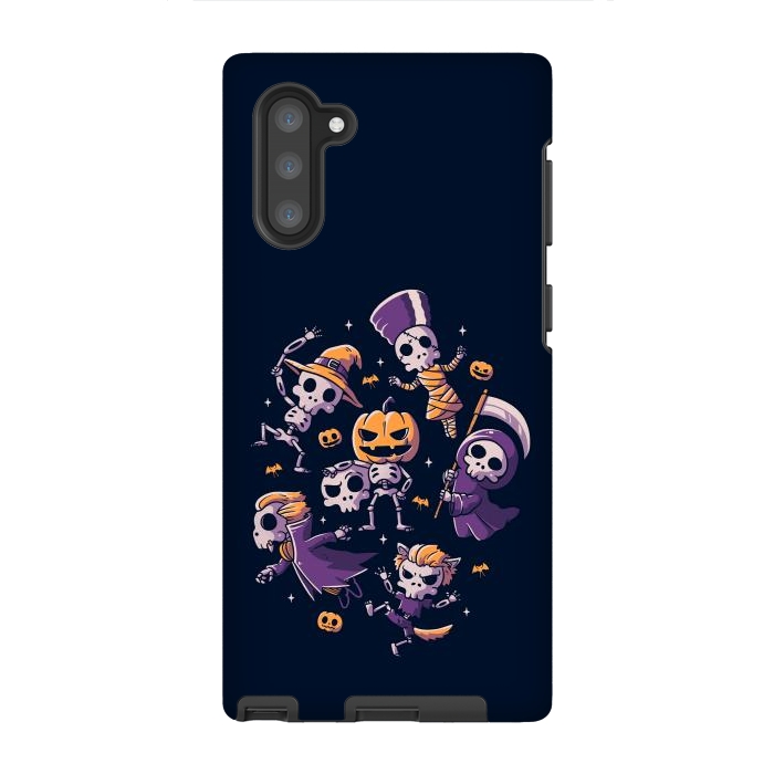 Galaxy Note 10 StrongFit Halloween Skulls by eduely