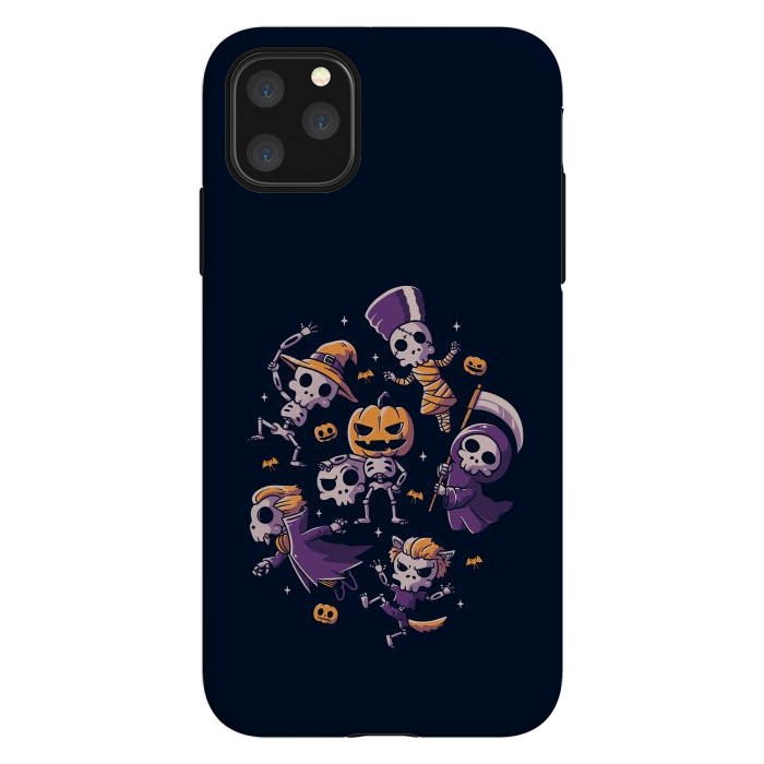 iPhone 11 Pro Max StrongFit Halloween Skulls by eduely