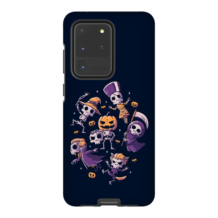 Galaxy S20 Ultra StrongFit Halloween Skulls by eduely