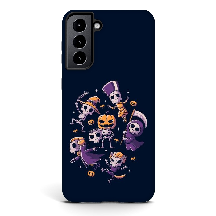 Galaxy S21 plus StrongFit Halloween Skulls by eduely