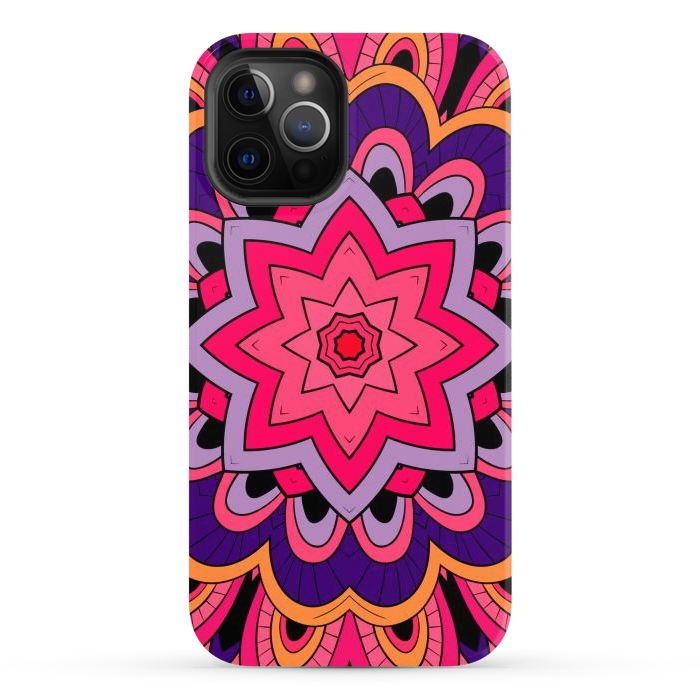iPhone 12 Pro Max StrongFit Mandala Pattern Purple by ArtsCase