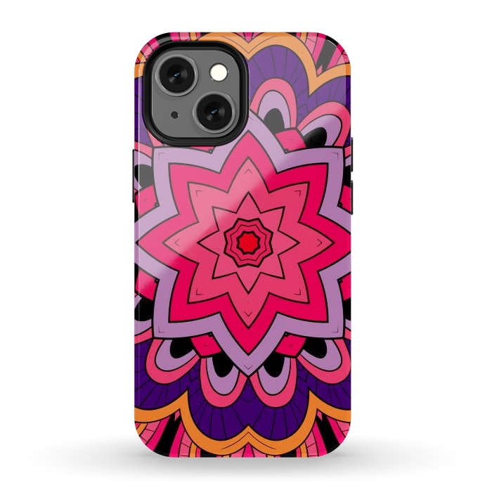 iPhone 12 mini StrongFit Mandala Pattern Purple by ArtsCase