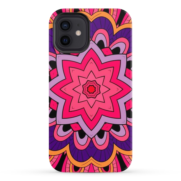 iPhone 12 StrongFit Mandala Pattern Purple by ArtsCase