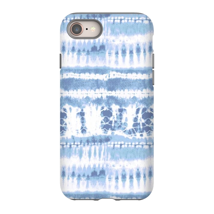 iPhone SE StrongFit Denim blue tie-dye ethnic stripes by Oana 