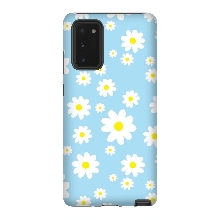 Galaxy Note 20 StrongFit Blue Daisy Flower Pattern by Julie Erin Designs