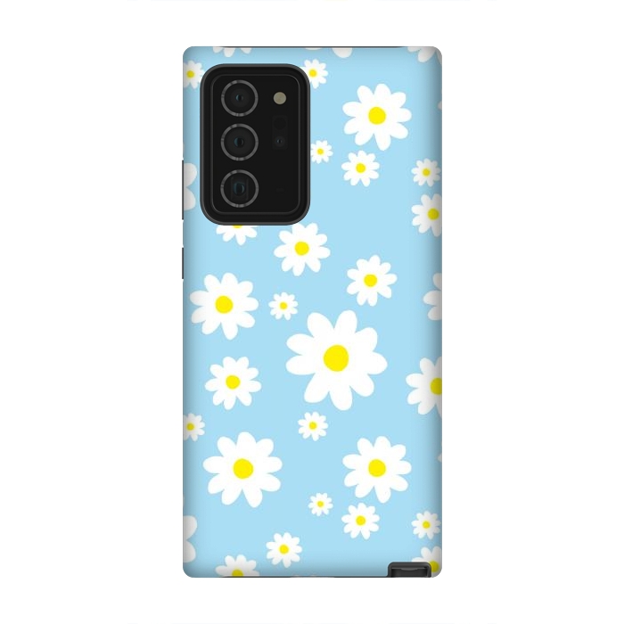 Galaxy Note 20 Ultra StrongFit Blue Daisy Flower Pattern by Julie Erin Designs