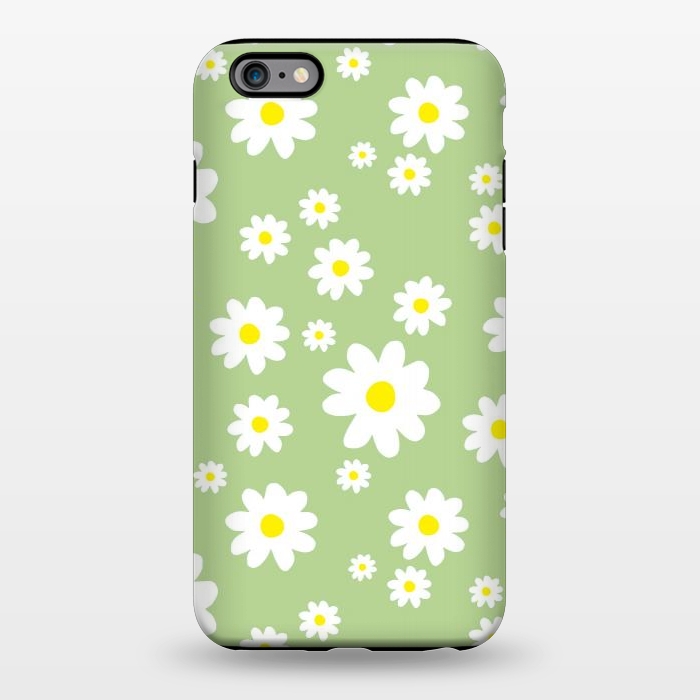 iPhone 6/6s plus StrongFit Spring Green Daisy Flower Pattern by Julie Erin Designs