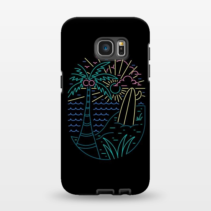 Galaxy S7 EDGE StrongFit Beach Neon by Afif Quilimo