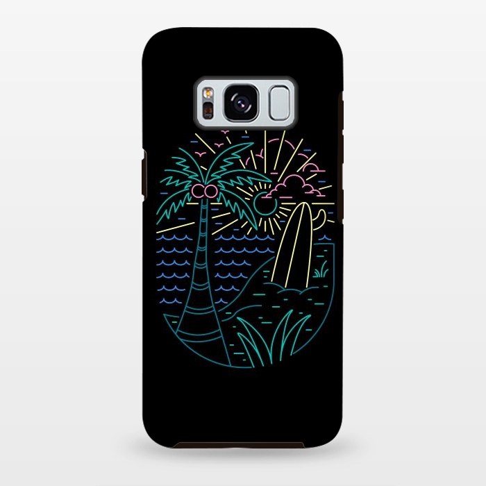 Galaxy S8 plus StrongFit Beach Neon by Afif Quilimo