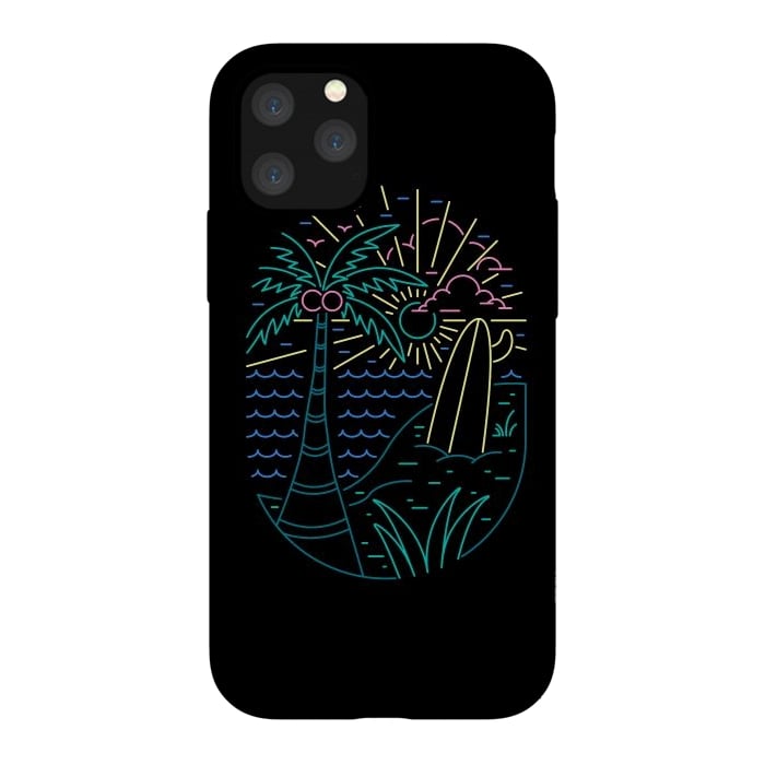 iPhone 11 Pro StrongFit Beach Neon by Afif Quilimo
