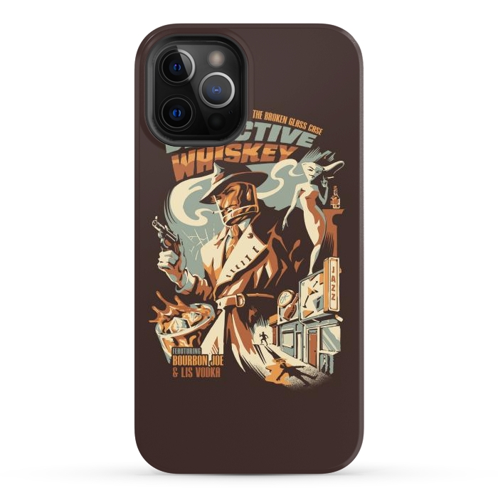 iPhone 12 Pro Max StrongFit Detective Whiskey by Ilustrata