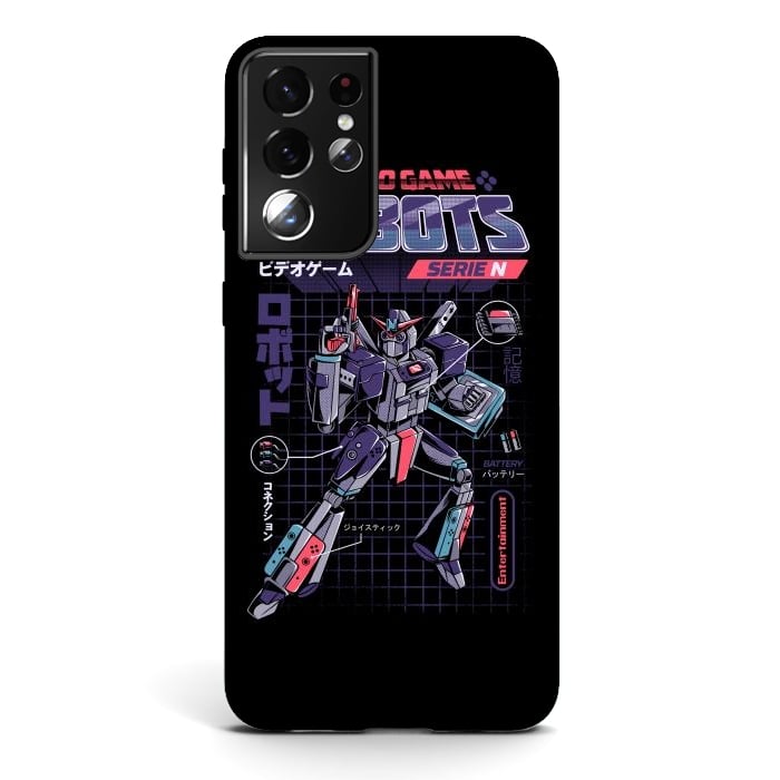 Galaxy S21 ultra StrongFit Video Game Robot - Model N por Ilustrata