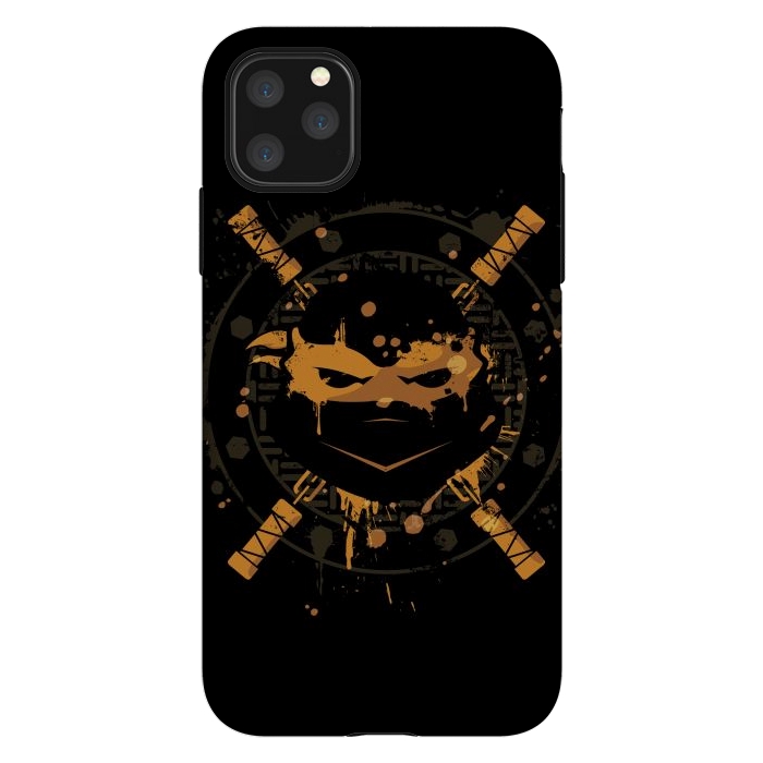 iPhone 11 Pro Max StrongFit Michelangelo Turtle by Sitchko