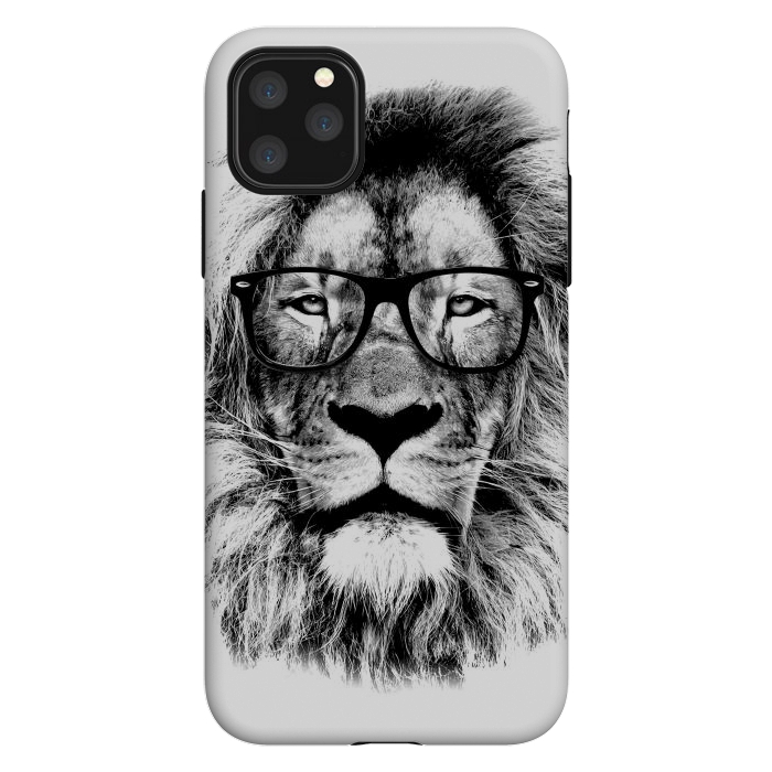 iPhone 11 Pro Max StrongFit The King Lion of The Library by Mitxel Gonzalez