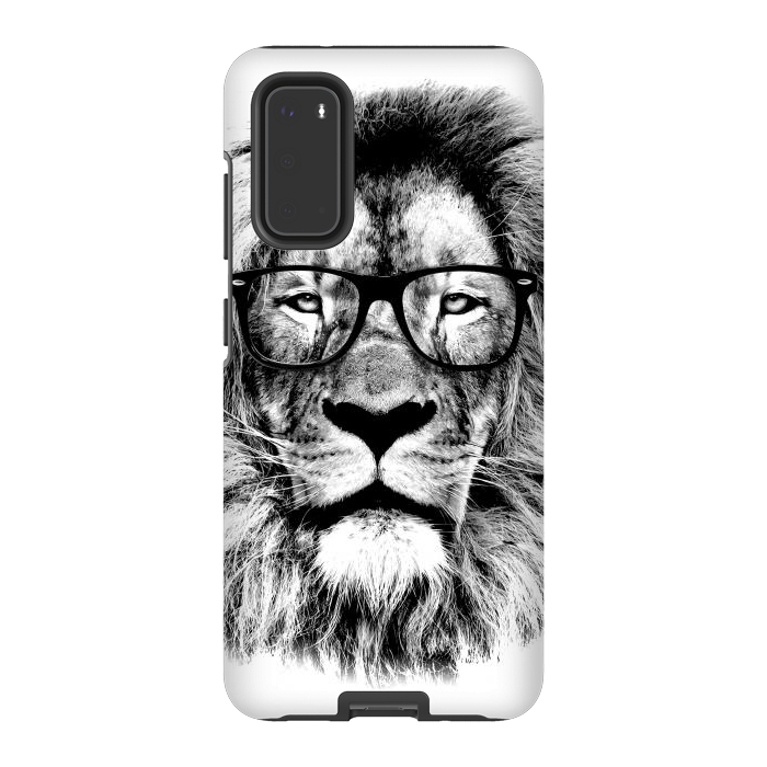 Galaxy S20 StrongFit The King Lion of The Library by Mitxel Gonzalez
