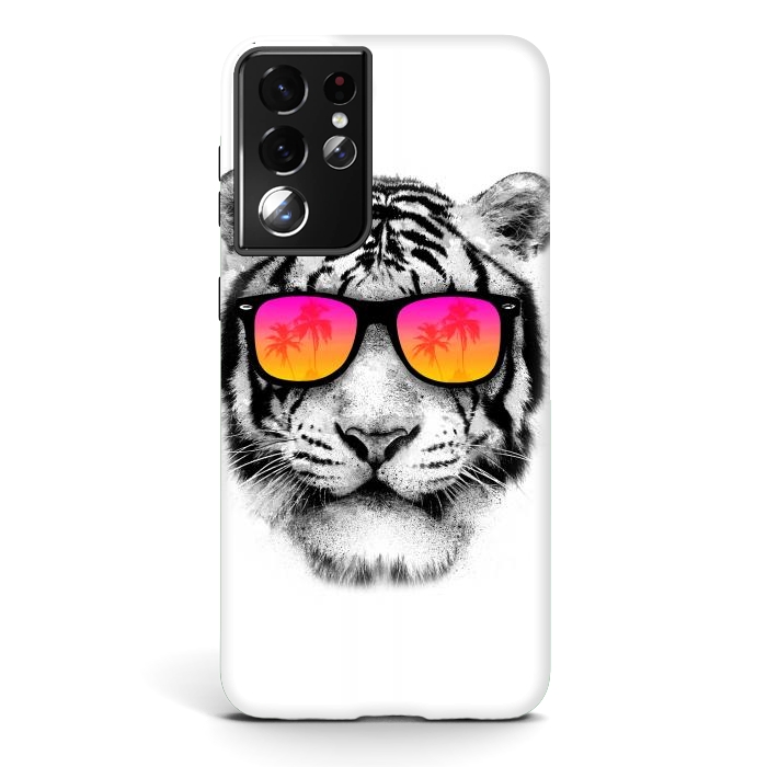 Galaxy S21 ultra StrongFit The Coolest Tiger by Mitxel Gonzalez