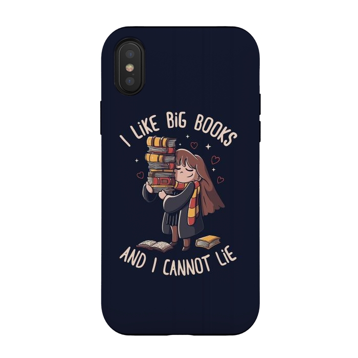 iPhone Xs / X StrongFit I Like Big Books by eduely