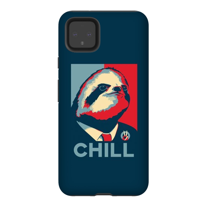 Pixel 4XL StrongFit Sloth For President by Grant Stephen Shepley