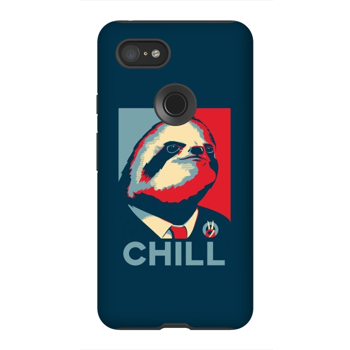 Pixel 3XL StrongFit Sloth For President by Grant Stephen Shepley