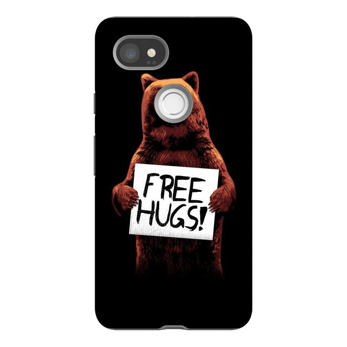 Pixel 2XL StrongFit Free Hugs by Mitxel Gonzalez