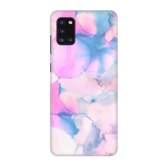 Galaxy A31 SlimFit Pink blue watercolor abstract painting por Oana 