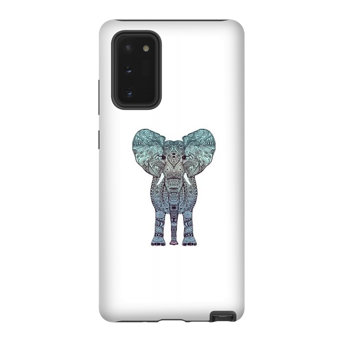 Galaxy Note 20 StrongFit Elephant Blue by Monika Strigel