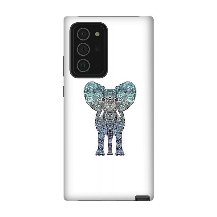 Galaxy Note 20 Ultra StrongFit Elephant Blue by Monika Strigel