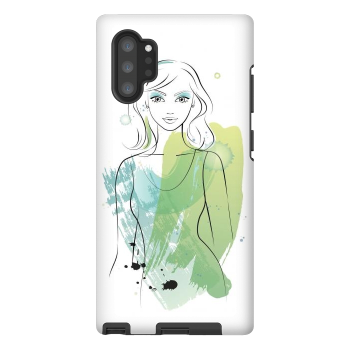 Galaxy Note 10 plus StrongFit Watercolour girl by Martina