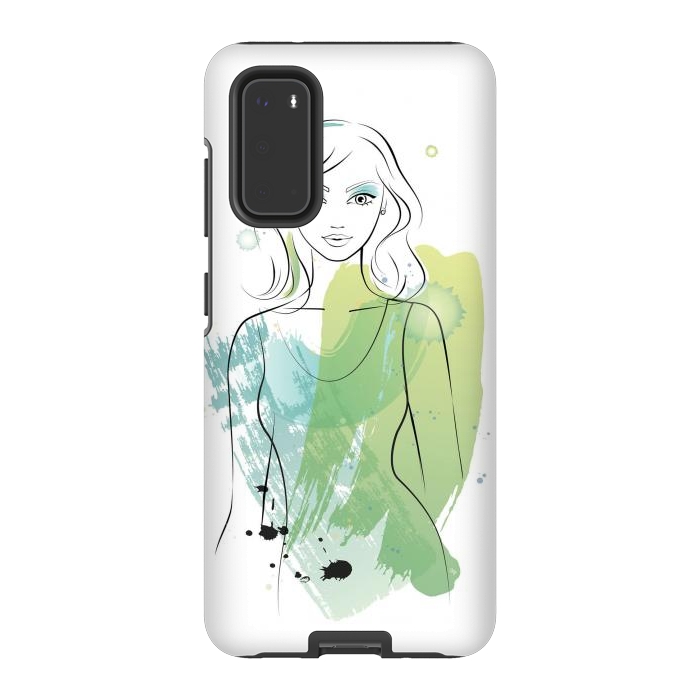 Galaxy S20 StrongFit Watercolour girl by Martina
