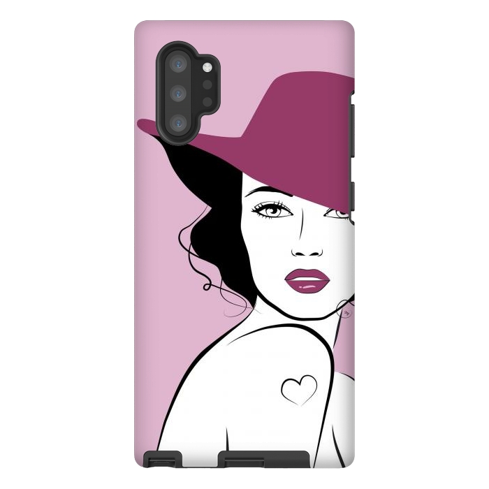 Galaxy Note 10 plus StrongFit Woman in a hat by Martina