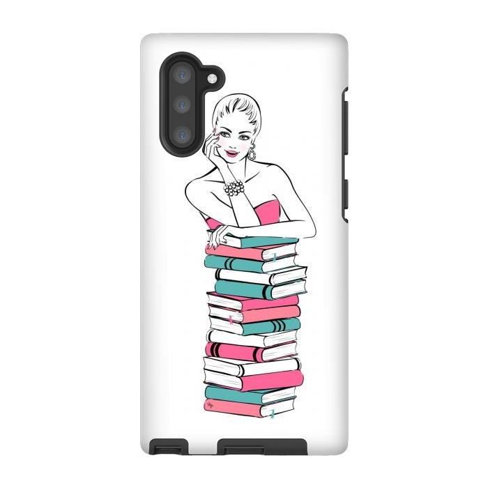 Galaxy Note 10 StrongFit Lady Bookworm by Martina