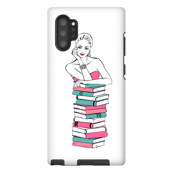 Galaxy Note 10 plus StrongFit Lady Bookworm by Martina