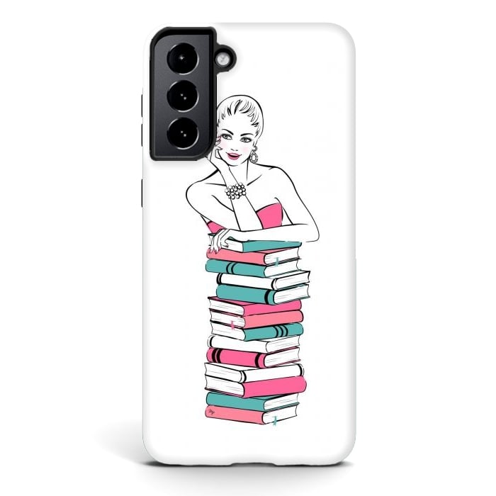Galaxy S21 StrongFit Lady Bookworm by Martina