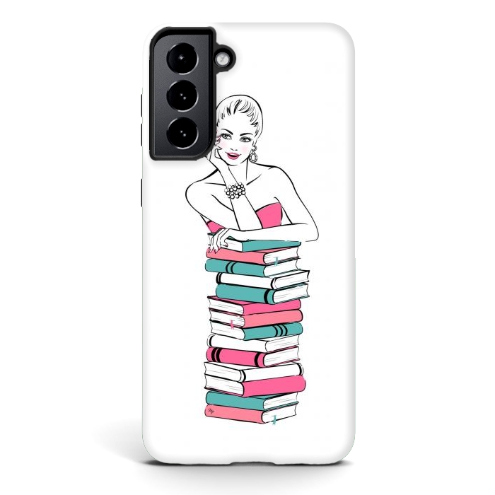 Galaxy S21 plus StrongFit Lady Bookworm by Martina