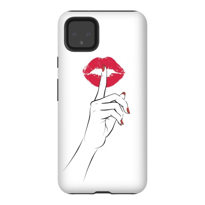 Pixel 4XL StrongFit Red Lips Secret by Martina