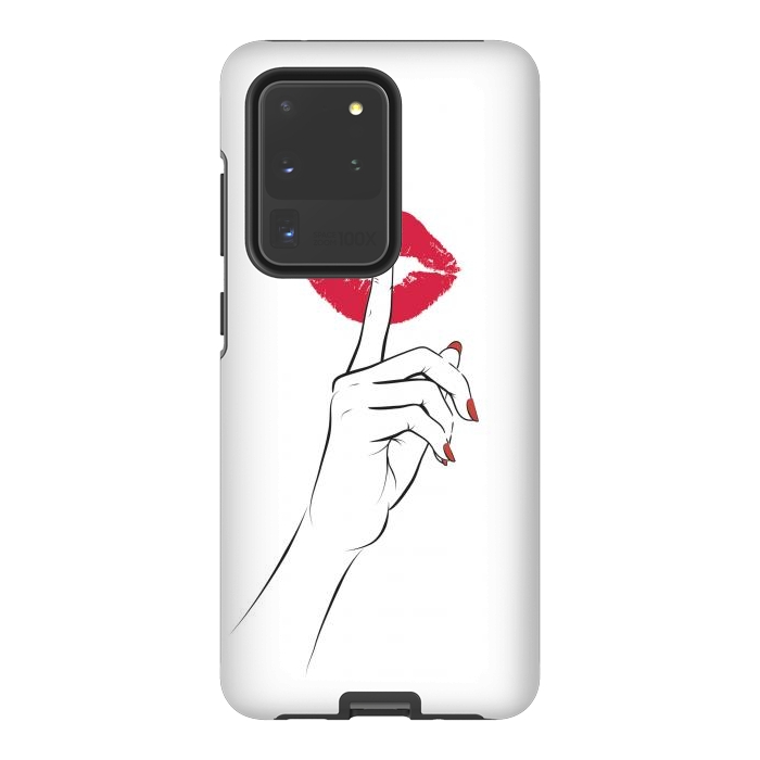 Galaxy S20 Ultra StrongFit Red Lips Secret by Martina