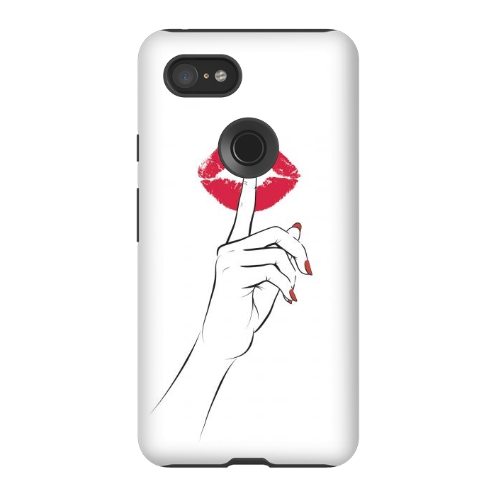 Pixel 3XL StrongFit Red Lips Secret by Martina