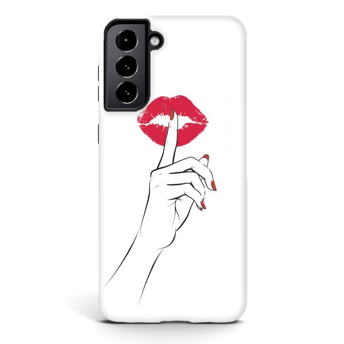 Galaxy S21 plus StrongFit Red Lips Secret by Martina