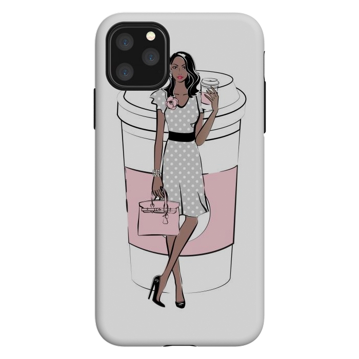 iPhone 11 Pro Max StrongFit Coffee Boss Babe Woman by Martina