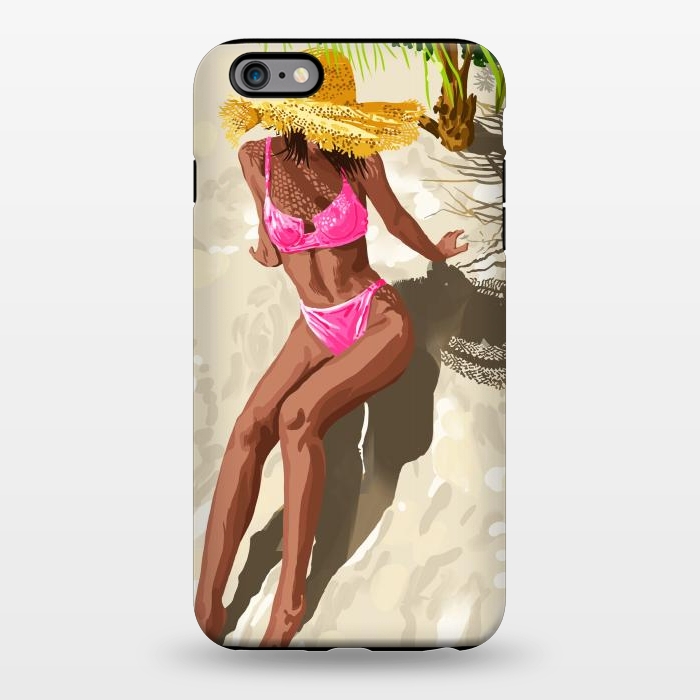 iPhone 6/6s plus StrongFit Sky above, sand below, peace within poster, Woman of color fashion black woman on the bikini beach by Uma Prabhakar Gokhale