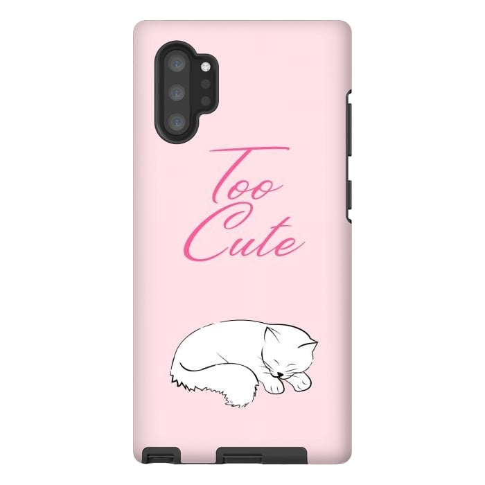 Galaxy Note 10 plus StrongFit Too cute pussy cat by Martina