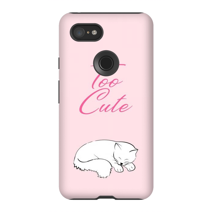 Pixel 3XL StrongFit Too cute pussy cat by Martina