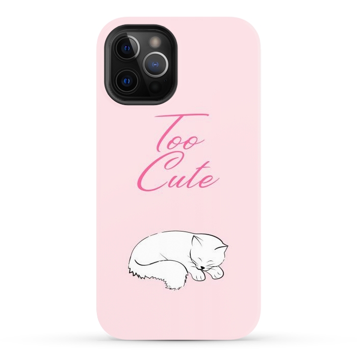 iPhone 12 Pro Max StrongFit Too cute pussy cat by Martina