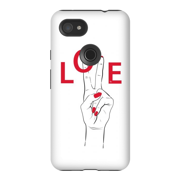 Pixel 3AXL StrongFit Love Hand by Martina