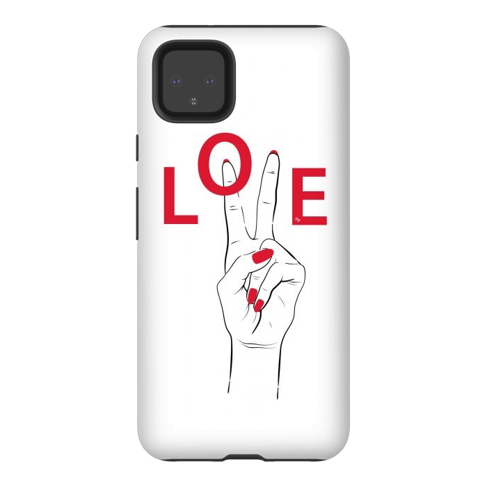 Pixel 4XL StrongFit Love Hand by Martina