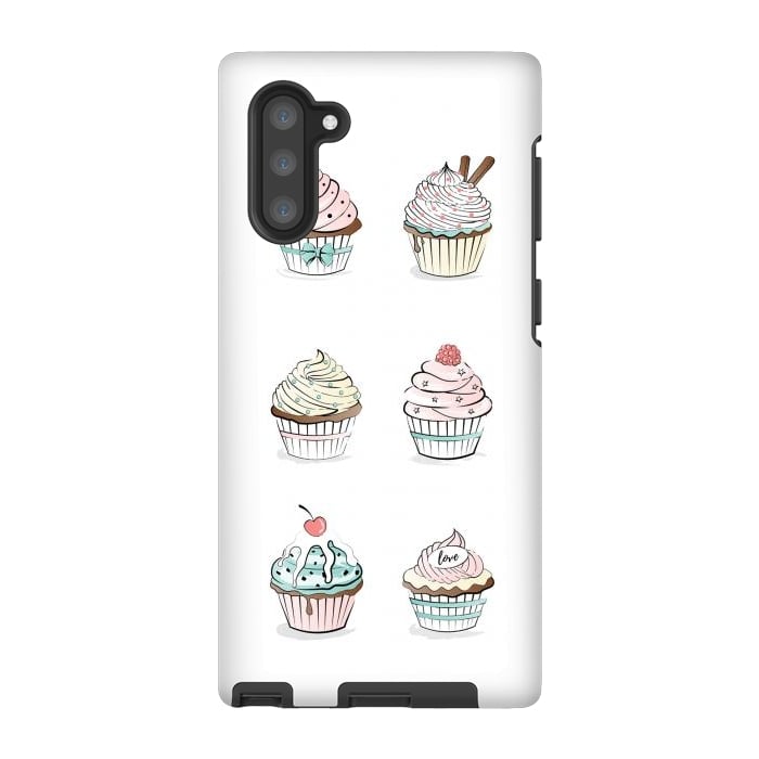 Galaxy Note 10 StrongFit Sweet Cupcakes by Martina
